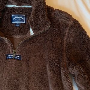 Fluffy Lauren James soft quarter zip coat